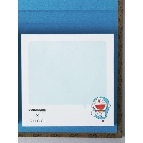 Doraemon x GUCCI Limited Hardcover Memo Pad / Shogakukan / Mar 2021 issue Japan - Picture 6 of 11